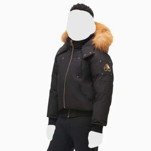 Moose Knuckles Unisex Gold Fur Bomber Jacket
